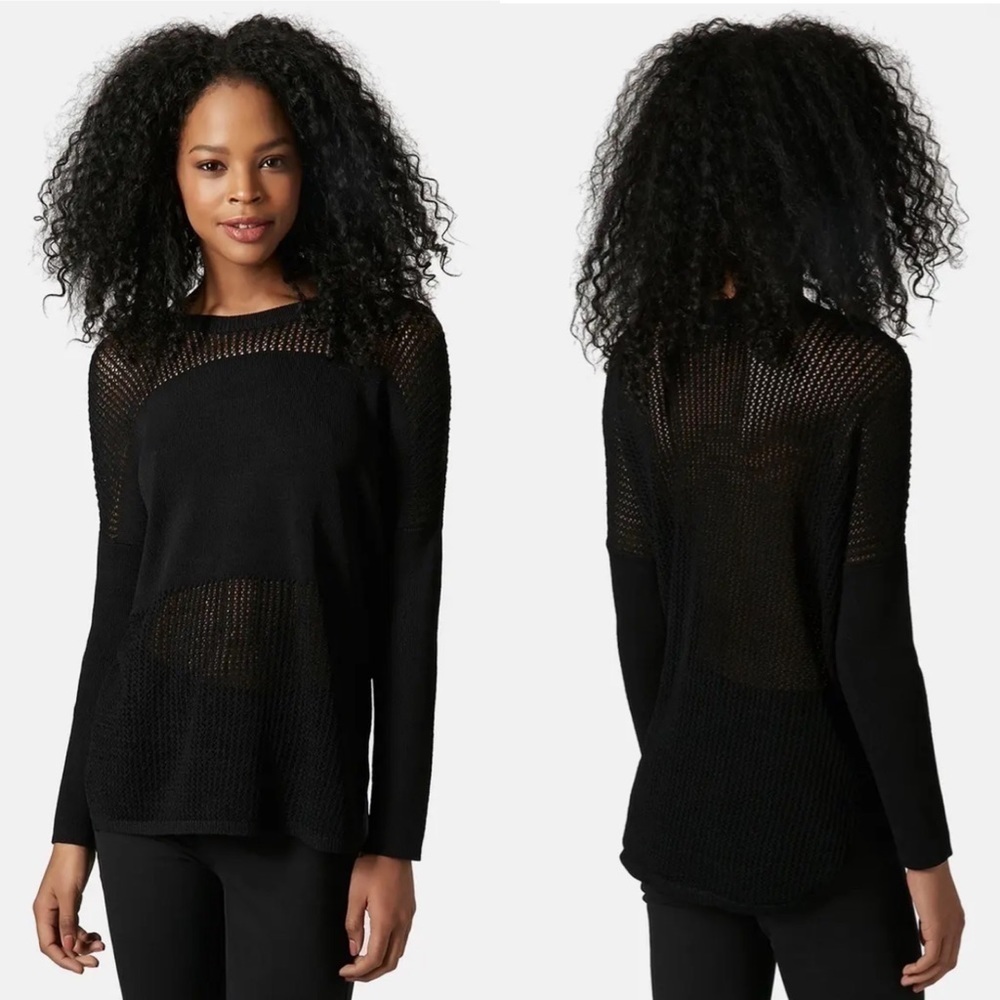 Topshop Paneled Pointelle Sweater - Picture 2 of 6